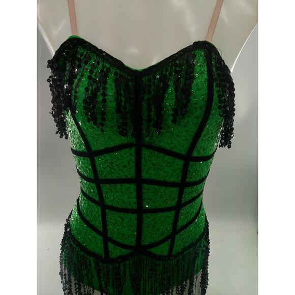 Dance Costume Small Adult Green A Wish Come True V1850 Jazz Tap Musical Theater - Picture 2 of 5